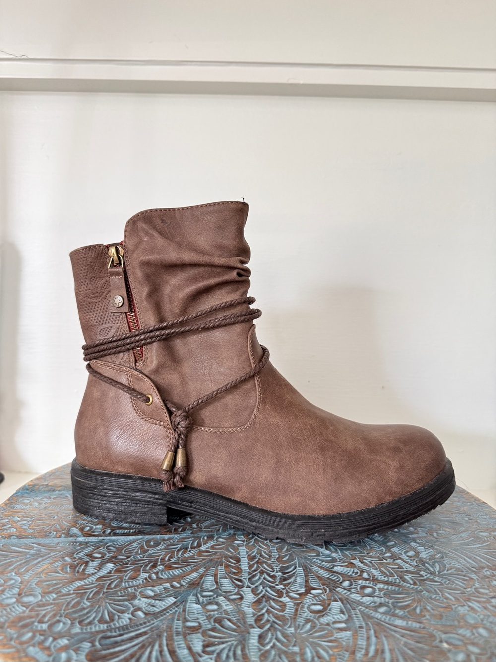 NWT! Spring Step Patrizia Muselow Brown Ankle Boots Size 10